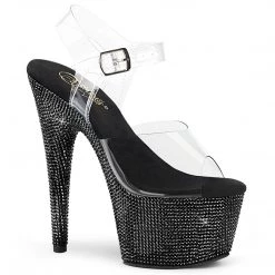 Pleaser Shoes 7" Stiletto Rhinestone Platform Slide (BEJEWELED-708DM)
