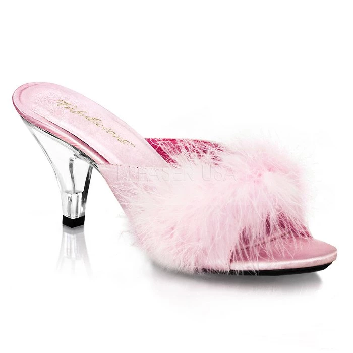 Fabulicious Pleaser Shoes 3" Heel Fur Sandal (BELLE-301F) 5 Fabulicious Pleaser Shoes 3" Heel Fur Sandal (BELLE-301F)