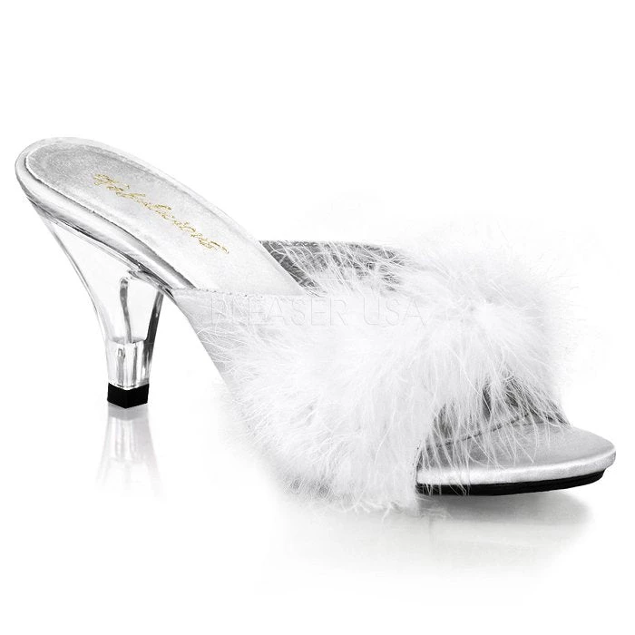Fabulicious Pleaser Shoes 3" Heel Fur Sandal (BELLE-301F) 6 Fabulicious Pleaser Shoes 3" Heel Fur Sandal (BELLE-301F)