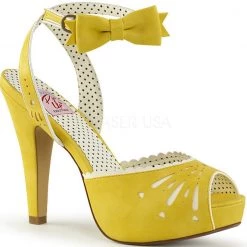 Pin Up Couture Pleaser Shoes 4 1/2" Pin-Up Peep Toe Pump (BETTIE-01)