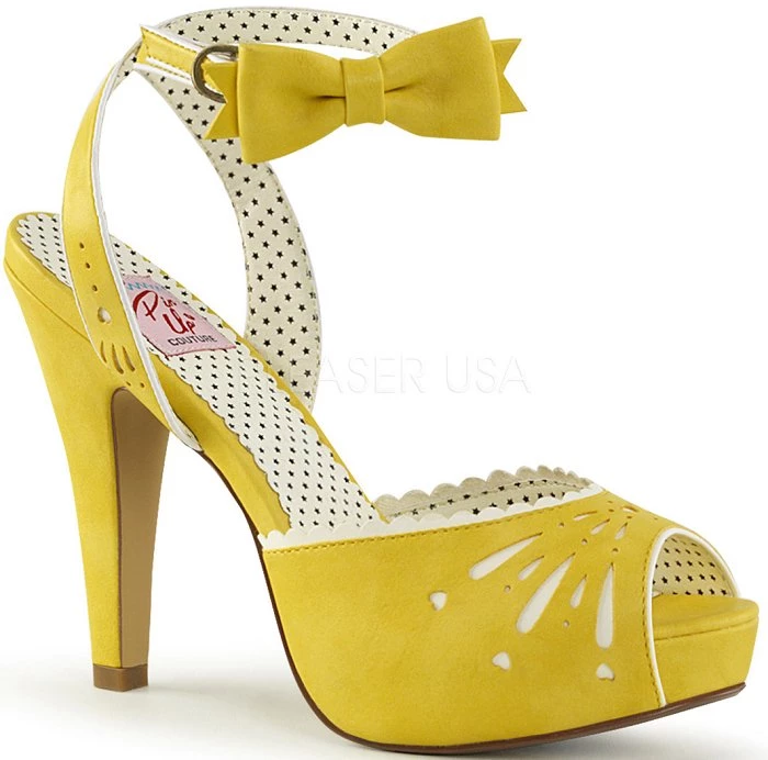 Pin Up Couture Pleaser Shoes 4 1/2" Pin-Up Peep Toe Pump (BETTIE-01) 4 Pin Up Couture Pleaser Shoes 4 1/2" Pin-Up Peep Toe Pump (BETTIE-01)