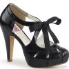 Pin Up Couture 4 1/2" Heel Open Toe Pump With Pleated Knot (BETTIE-19 Final Sale)