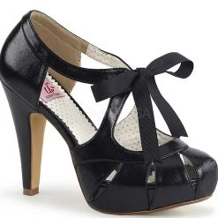 Pin Up Couture 4 1/2" Heel Open Toe Pump With Pleated Knot (BETTIE-19 Final Sale)