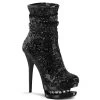 Pleaser Shoes 6" Sequined Platform Ankle Boot (BLONDIE-R-1009)