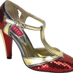 Pleaser Shoes 4" T-Strap Sequins Pump (CABARET-01SQ Final Sale)