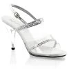 Fabulicious Pleaser Shoes 4" Heel Sandal With Rhinestone Straps (CARESS-439)