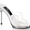 Fabulicious Pleaser Shoes 4 1/2" Stiletto Mini-Platform Slide (CHIC-01)