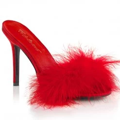 Pleaser Shoes 4" Fur Heel Sandal (CLASSIQUE-01F)
