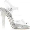 Fabulicious 4 1/2" Heel Ankle Strap Sandal (CLEARLY-408MG Final Sale)