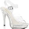 Fabulicious Pleaser Shoes 5" Heel Platform Sandal (COCKTAIL-508MG)