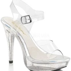Fabulicious Pleaser Shoes 5" Heel Platform Sandal (COCKTAIL-508MG)