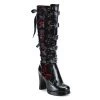 Funtasma 4" Heel 5 Buckle Corseted Knee Boot (CRYPTO-106)