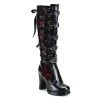 Funtasma 4" Heel 5 Buckle Corseted Knee Boot (CRYPTO-106 Final Sale)