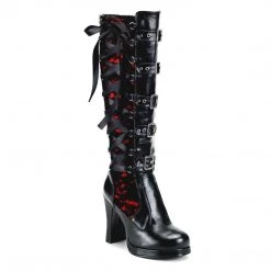 Funtasma 4" Heel 5 Buckle Corseted Knee Boot (CRYPTO-106 Final Sale)