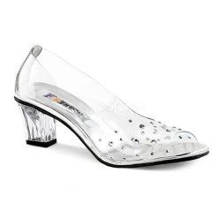 Funtasma Funtasma - Halloween 2" Heel Clear Lucite Peep Toe Pump (CRYSTAL-100)