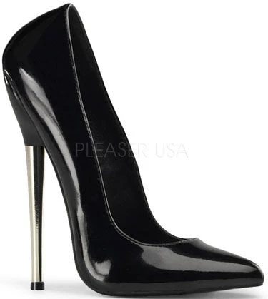 Pleaser Shoes 6 1/4" Solid Brass Heel Plain Pump (DAGGER-01) 3 Pleaser Shoes 6 1/4" Solid Brass Heel Plain Pump (DAGGER-01)
