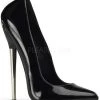 Pleaser Shoes Sales 6 1/4" Solid Brass Heel Pump (DAGGER-01 Final Sale)