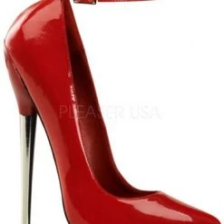 Pleaser Shoes 6 1/4" Solid Brass Heel Plain Pump (DAGGER-12)