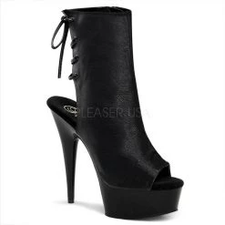 Pleaser Shoes 6" Heel Open Toe Lace-Up Ankle Boot (DELIGHT-1018) 8 Pleaser Shoes 6