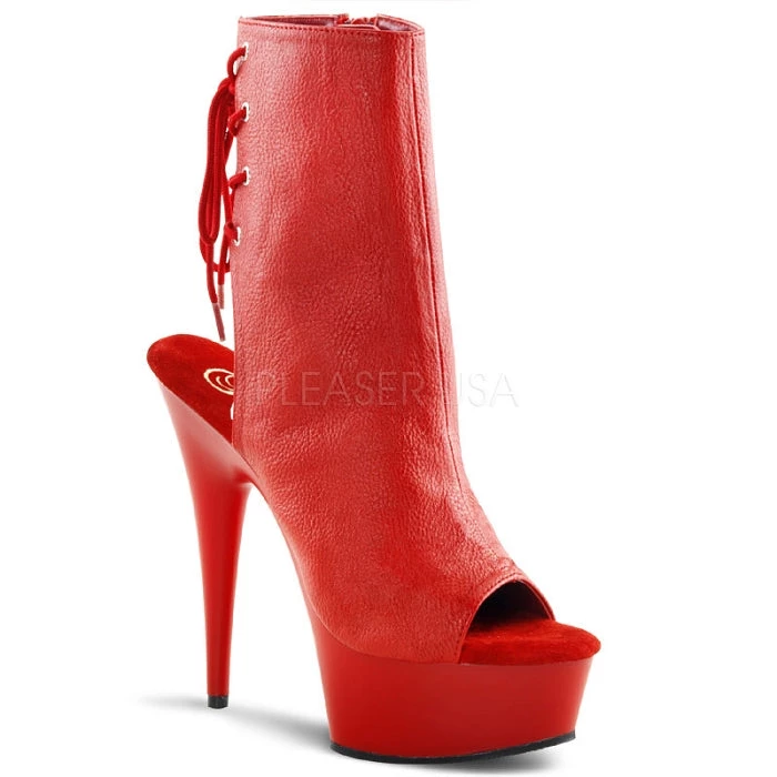 Pleaser Shoes 6" Heel Open Toe Lace-Up Ankle Boot (DELIGHT-1018) 3 Pleaser Shoes 6" Heel Open Toe Lace-Up Ankle Boot (DELIGHT-1018)