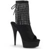 Pleaser Shoes 6" Open Toe Ankle Fringe Boot (DELIGHT-1018RSF)
