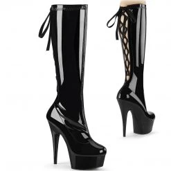 Pleaser Shoes Size 12+ & Up Shoes 6" Lace-up Platform Knee Boot (DELIGHT-2029 )