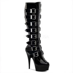 Pleaser Shoes 6" Buckled Platform Knee Boot (DELIGHT-2049)