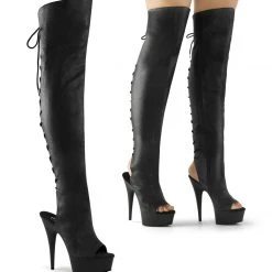 Pleaser Shoes Platform Shoes 6" Open Toe Thigh Boot (DELIGHT-3019)