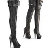 Pleaser Shoes 6" Lace-Up Platform Thigh Boot (DELIGHT-3025ML ) 1 Pleaser Shoes 6" Lace-Up Platform Thigh Boot (DELIGHT-3025ML )