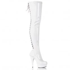 Pleaser Shoes 6" Back Lace Platform Thigh Boot (DELIGHT-3063) Platform Shoes 9 Pleaser Shoes 6