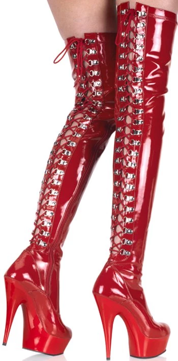 Pleaser Shoes 6" Back Lace Platform Thigh Boot (DELIGHT-3063) Platform Shoes 6 Pleaser Shoes 6" Back Lace Platform Thigh Boot (DELIGHT-3063) Platform Shoes