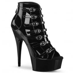 Pleaser Shoes 6" Open Toe Buckle Bootie (DELIGHT-600-11)