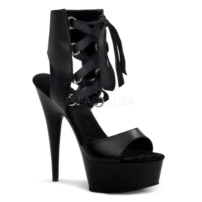Pleaser Shoes 6" Front Lace-Up Platform Bootie (DELIGHT-600-14) 3 Pleaser Shoes 6" Front Lace-Up Platform Bootie (DELIGHT-600-14)
