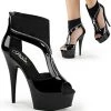 Pleaser Shoes 6" T-Strap Platform (DELIGHT-690) 2 Pleaser Shoes 6" T-Strap Platform (DELIGHT-690)