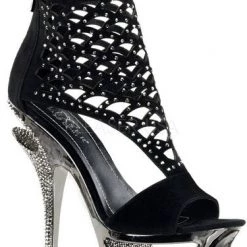 Pleaser Shoes Sales 5 1/2" Rhinestone Embellished Bootie (DELUXE-695 Final Sale)