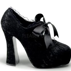 Demonia 5" Satin Platform Lace Overlay Pump (DEMON-11) Pleaser Shoes