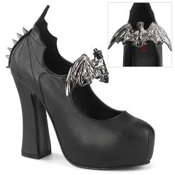Demonia Pleaser Shoes 5" Metal Bat & Cone Spike Studded Heel (DEMON-18)