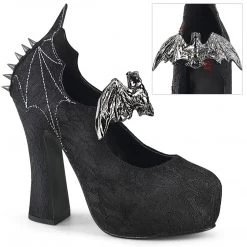 Demonia Pleaser Shoes 5" Metal Bat & Cone Spike Studded Heel (DEMON-18)