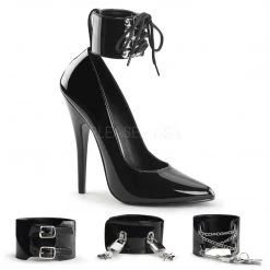Pleaser Shoes 6" Pump With Interchangeable Ankle Cuffs (Domina-434 Final Sale) Sales
