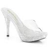 Fabulicious 4 1/2" Heel Rhinestone Mule (ELEGANT-401) Pleaser Shoes