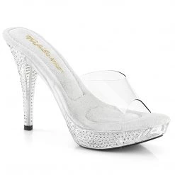 Fabulicious 4 1/2" Heel Rhinestone Mule (ELEGANT-401) Pleaser Shoes