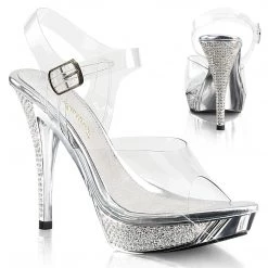 Fabulicious Pleaser Shoes 4 1/2" Stiletto Mini-Platform Sandal (ELEGANT-408)