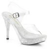 Fabulicious Pleaser Shoes 4 1/2" Stiletto Mini-Platform Sandal (ELEGANT-408)