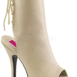 Pink Label By Pleaser 5" Pin-Up Peep Toe Ankle Boot (EVE-102)