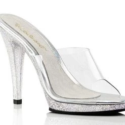 Fabulicious 4 1/2 Platform Glitter Mule (FLAIR-401MG)