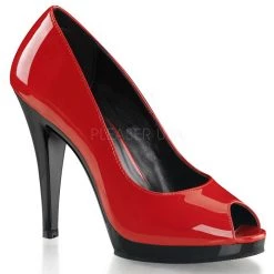 Fabulicious Pleaser Shoes 4 1/2"Heel Peep Toe Pump (FLAIR-474)