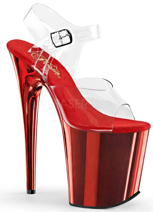 Pleaser Shoes 8" Spike Heel Platform (Flamingo-808) 7 Pleaser Shoes 8" Spike Heel Platform (Flamingo-808)