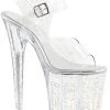 Pleaser Shoes 8" Spike Glitter Platform (FLAMINGO-808MMG)
