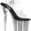 Pleaser Shoes 8" Spike Rhinestone Platform (FLAMINGO-808SRS)