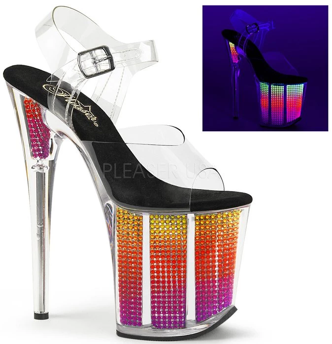 Pleaser Shoes 8" Spike Rhinestone Platform (FLAMINGO-808SRS) 4 Pleaser Shoes 8" Spike Rhinestone Platform (FLAMINGO-808SRS)